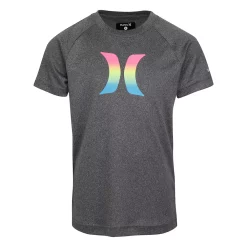 Boys 4-7 Hurley H2O-Dri Icon UPF 50 Graphic Tee -Bonnie Jean Sales 3634142 Black Heather