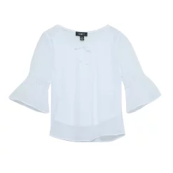 Girls 7-16 IZ Byer Lace Inset Bell Sleeve Top