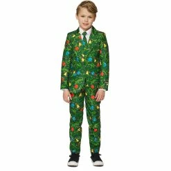 Boys 4-16 Suitmeister Green Tree Christmas Light-Up Suit