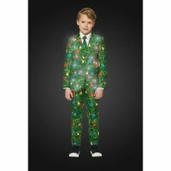 Boys 4-16 Suitmeister Green Tree Christmas Light-Up Suit -Bonnie Jean Sales 3910954 ALT2