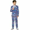Boys 4-16 Suitmeister Blue Nordic Christmas Suit -Bonnie Jean Sales 3910956