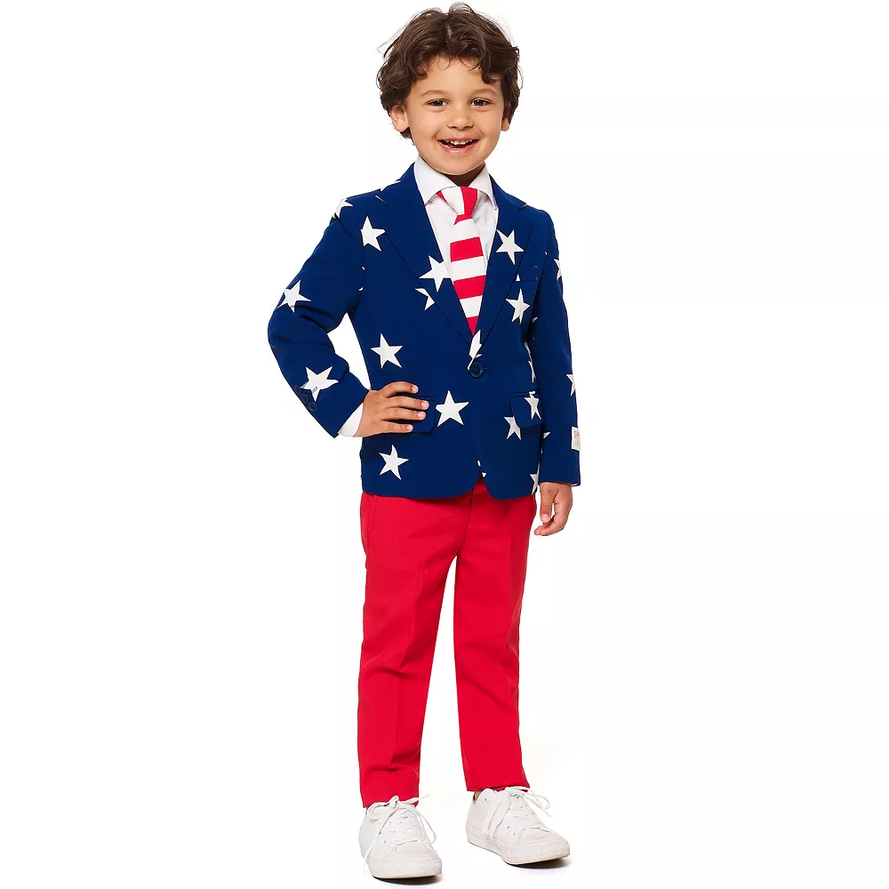 Boys 2-8 OppoSuits Stars & Stripes Americana Suit 3 Boys 2-8 OppoSuits Stars & Stripes Americana Suit