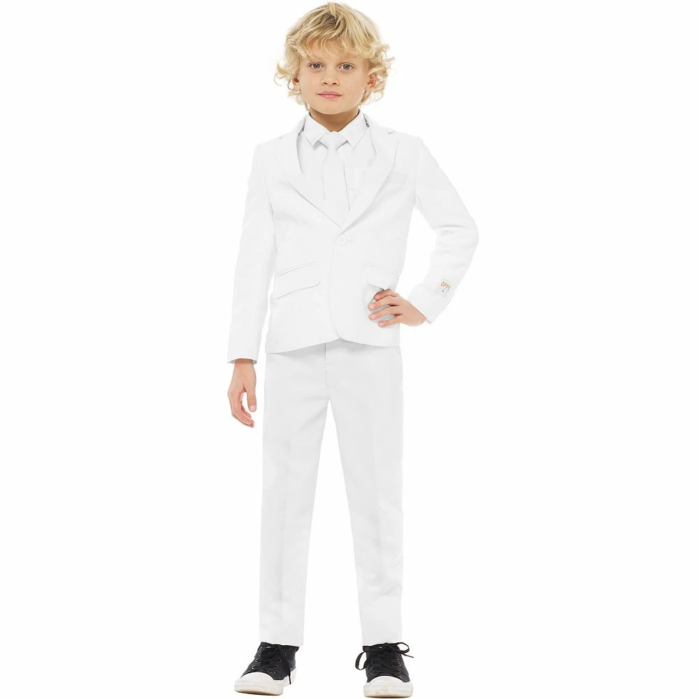 Boys 2-8 OppoSuits White Knight Solid Suit 3 Boys 2-8 OppoSuits White Knight Solid Suit