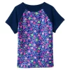 Girls 7-16 Lands' End Short Sleeve Rash Guard -Bonnie Jean Sales 4587346 Blue Ditsy Floral