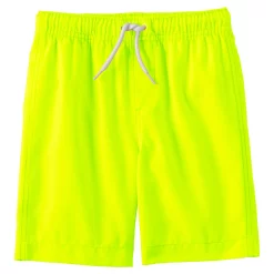 Boys 6-16 Lands' End Solid Swim Trunks in Slim -Bonnie Jean Sales 4901884 Electric Yellow Neon