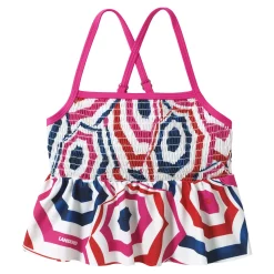 Girls 4-16 Lands' End Smocked Tankini Swimsuit Top