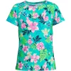 Girls 7-16 Lands' End Short Sleeve Crewneck Rash Guard -Bonnie Jean Sales 4961793 Jewel Green Tropic