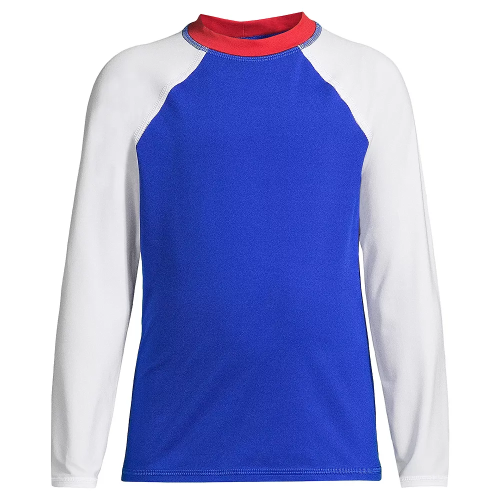 Boys 2-20 Lands' End Long Sleeve Color Block Swim Rash Guard 3 Boys 2-20 Lands' End Long Sleeve Color Block Swim Rash Guard