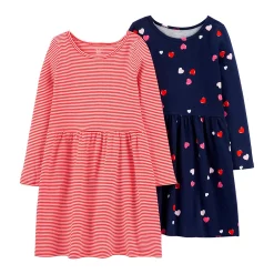 Girls 4-14 Carter's 2 Pack Patterned Jersey Dresses