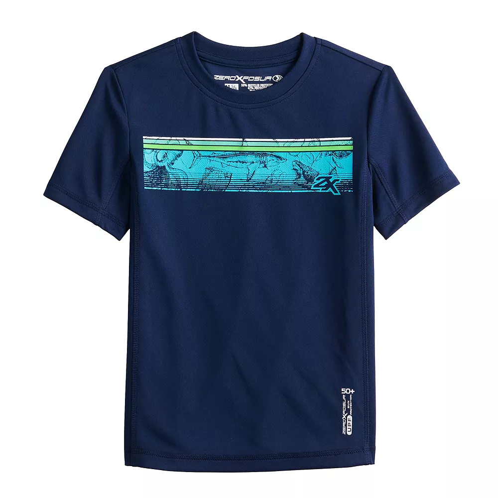 Boys 4-7 ZeroXposur Graphic UPF Swim Top 4 Boys 4-7 ZeroXposur Graphic UPF Swim Top - Image 2