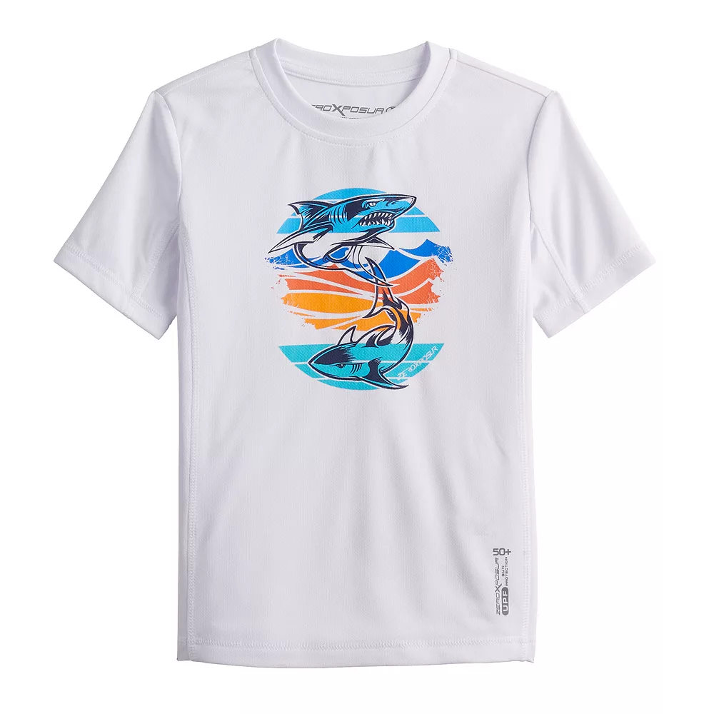 Boys 4-7 ZeroXposur Graphic UPF Swim Top 3 Boys 4-7 ZeroXposur Graphic UPF Swim Top