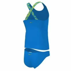 Girls 7-16 Nike Script Logo Crossback Tankini Top & Bottoms Swimsuit Set -Bonnie Jean Sales 5199365 ALT
