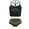 Girls 7-16 Nike Fun Forest T-Crossback Midkini Top & Bottoms Swimsuit Set -Bonnie Jean Sales 5199366 Black