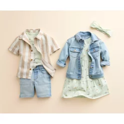 Baby & Toddler Girl Little Co. by Lauren Conrad Organic Short-Sleeve Tiered Dress -Bonnie Jean Sales 5260989 ALT9