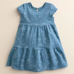 Baby & Toddler Girl Little Co. by Lauren Conrad Organic Short-Sleeve Tiered Dress