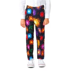 Boys 4-16 Suitmeister Fireworks Black New Year's Party Jacket, Pants & Tie Suit Set -Bonnie Jean Sales 5265844 ALT3