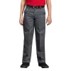 Boys 4-20 Dickies Classic Fit Straight Leg Flat Front Pants in Regular & Husky -Bonnie Jean Sales 5499396 Charcoal
