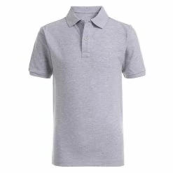 Boys 4-20 IZOD Double Pique Stretch Polo in Regular & Husky -Bonnie Jean Sales 5516452 Grey Heather