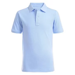 Boys 4-20 IZOD Double Pique Stretch Polo in Regular & Husky -Bonnie Jean Sales 5516452 Light Blue