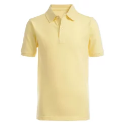 Boys 4-20 IZOD Double Pique Stretch Polo in Regular & Husky -Bonnie Jean Sales 5516452 Light Yellow