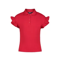 Girls 4-16 IZOD Ruffle Sleeve School Uniform Polo