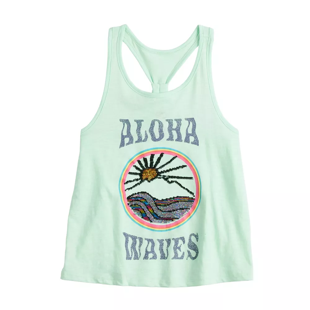 Girls 6-20 SO® Racerback Graphic Tank Top in Regular & Plus 8 Girls 6-20 SO® Racerback Graphic Tank Top in Regular & Plus - Image 6