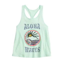 Girls 6-20 SO® Racerback Graphic Tank Top in Regular & Plus 14 Girls 6-20 SO® Racerback Graphic Tank Top in Regular & Plus -Bonnie Jean Sales 5524711 Aloha Waves