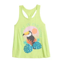 Girls 6-20 SO® Racerback Graphic Tank Top in Regular & Plus 15 Girls 6-20 SO® Racerback Graphic Tank Top in Regular & Plus -Bonnie Jean Sales 5524711 Lost In Paradise