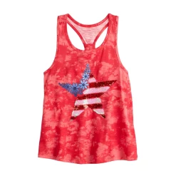 Girls 6-20 SO® Racerback Graphic Tank Top in Regular & Plus 16 Girls 6-20 SO® Racerback Graphic Tank Top in Regular & Plus -Bonnie Jean Sales 5524711 Stars And Stripes
