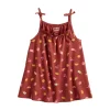 Toddler Girl Jumping Beans® Knit Bow Shoulder Strappy Printed Tank Top -Bonnie Jean Sales 5571171 Rust Summer Icon