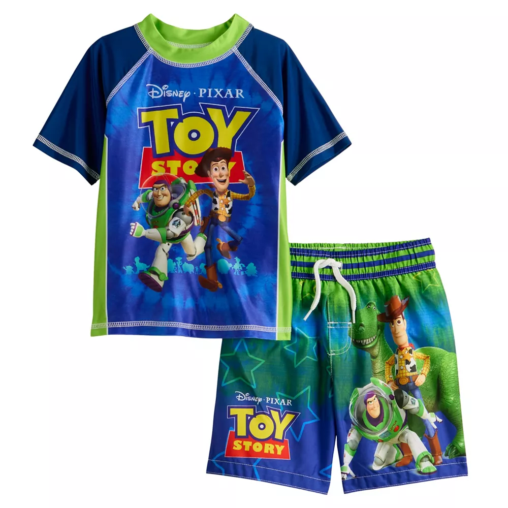 Disney / Pixar's Toy Story Toddler Boy Rash Guard & Bottoms Swimsuit Set 3 Disney / Pixar's Toy Story Toddler Boy Rash Guard & Bottoms Swimsuit Set