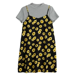 Girls 6-20 SO® Slip Dress & Tee Set in Regluar & Plus Size