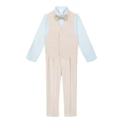 Boys 4-20 Van Heusen Vest, Shirt, Pants & Tie Set -Bonnie Jean Sales 5600246 Ski Blue