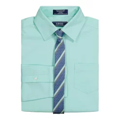 Boys 4-20 IZOD Stretch Solid Poplin Shirt & Tie Set -Bonnie Jean Sales 5601029 ALT
