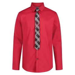 Boys 8-20 Van Heusen Button-Up Shirt & Tie Set -Bonnie Jean Sales 5663893 Roasted Rouge