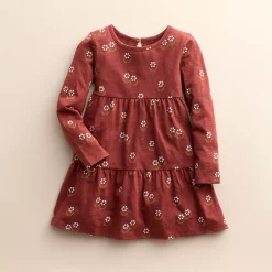 Girls 4-8 Little Co. by Lauren Conrad Organic Long-Sleeve Tiered Dress 17 Girls 4-8 Little Co. by Lauren Conrad Organic Long-Sleeve Tiered Dress -Bonnie Jean Sales 5696548 Maroon Folk Floral