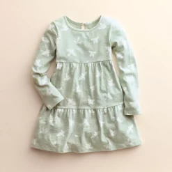 Girls 4-8 Little Co. by Lauren Conrad Organic Long-Sleeve Tiered Dress 14 Girls 4-8 Little Co. by Lauren Conrad Organic Long-Sleeve Tiered Dress -Bonnie Jean Sales 5696548 Mint Dove Print