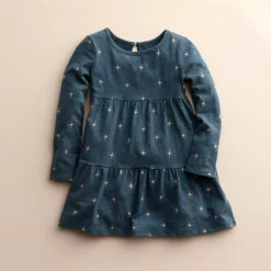 Girls 4-8 Little Co. by Lauren Conrad Organic Long-Sleeve Tiered Dress 13 Girls 4-8 Little Co. by Lauren Conrad Organic Long-Sleeve Tiered Dress -Bonnie Jean Sales 5696548 Navy Star Print
