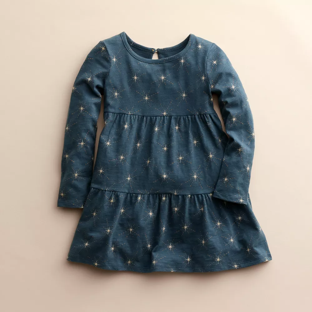 Girls 4-8 Little Co. by Lauren Conrad Organic Long-Sleeve Tiered Dress 5 Girls 4-8 Little Co. by Lauren Conrad Organic Long-Sleeve Tiered Dress - Image 3