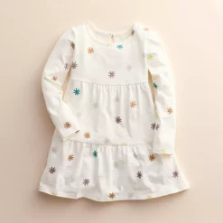Baby & Toddler Little Co. by Lauren Conrad Organic Tiered Dress -Bonnie Jean Sales 5710090 Ivory Star Print