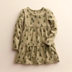 Baby & Toddler Little Co. by Lauren Conrad Organic Tiered Dress -Bonnie Jean Sales 5710090 Olive Tree