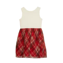 Girls 7-16 Knit Works Babydoll Dress with Faux Fur Popover Top and Necklace 10 Girls 7-16 Knit Works Babydoll Dress with Faux Fur Popover Top and Necklace -Bonnie Jean Sales 5739697 ALT3