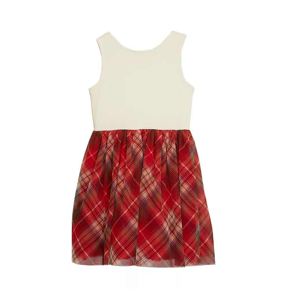 Girls 7-16 Knit Works Babydoll Dress with Faux Fur Popover Top and Necklace 6 Girls 7-16 Knit Works Babydoll Dress with Faux Fur Popover Top and Necklace - Image 4