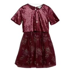 Girls 7-16 Knit Works Babydoll Dress with Short Sleeve Popover Top and Necklace 9 Girls 7-16 Knit Works Babydoll Dress with Short Sleeve Popover Top and Necklace -Bonnie Jean Sales 5739699 ALT