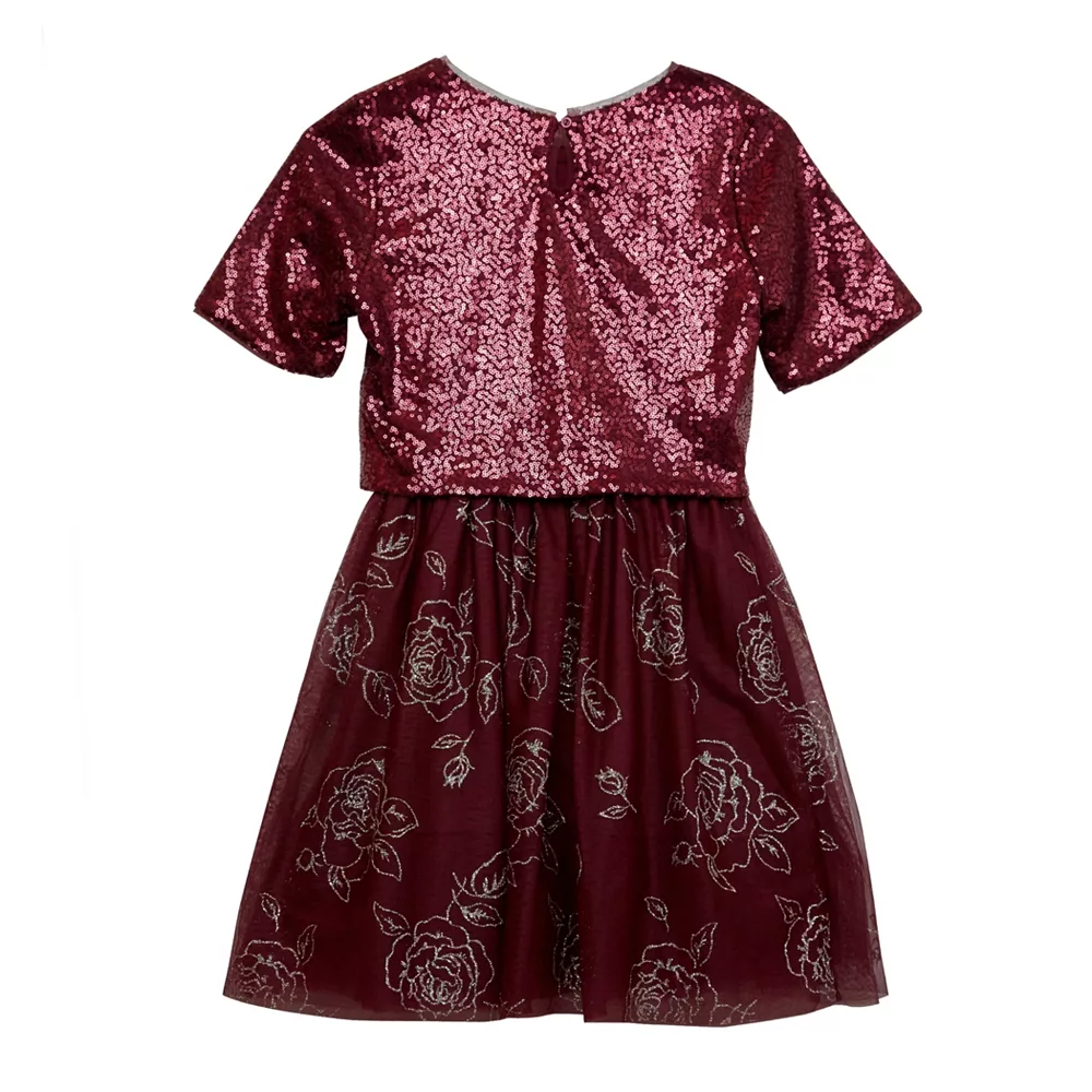 Girls 7-16 Knit Works Babydoll Dress with Short Sleeve Popover Top and Necklace 5 Girls 7-16 Knit Works Babydoll Dress with Short Sleeve Popover Top and Necklace - Image 3