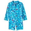 Baby Lands' End Long Sleeve Sunsuit Swimsuit 2 Baby Lands' End Long Sleeve Sunsuit Swimsuit -Bonnie Jean Sales 5743895 Turquoise Stars