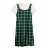 Girls 6-20 SO® Short Sleeve Mock Neck Top & Plaid Mini Shift Dress Set in Regular & Plus 1 Girls 6-20 SO® Short Sleeve Mock Neck Top & Plaid Mini Shift Dress Set in Regular & Plus -Bonnie Jean Sales 5758909 Green Aqua Plaid