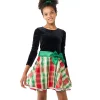 Girls 7-20 Bonnie Jean Velvet & Plaid Holiday Dress in Regular & Plus -Bonnie Jean Sales 5776989