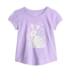 Girls 4-12 Jumping Beans® Easter Graphic Tee -Bonnie Jean Sales 5835955 Purple Bunny