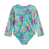 Toddler Girl Jumping Beans® 1-Piece Rash Guard Swimsuit -Bonnie Jean Sales 5838590